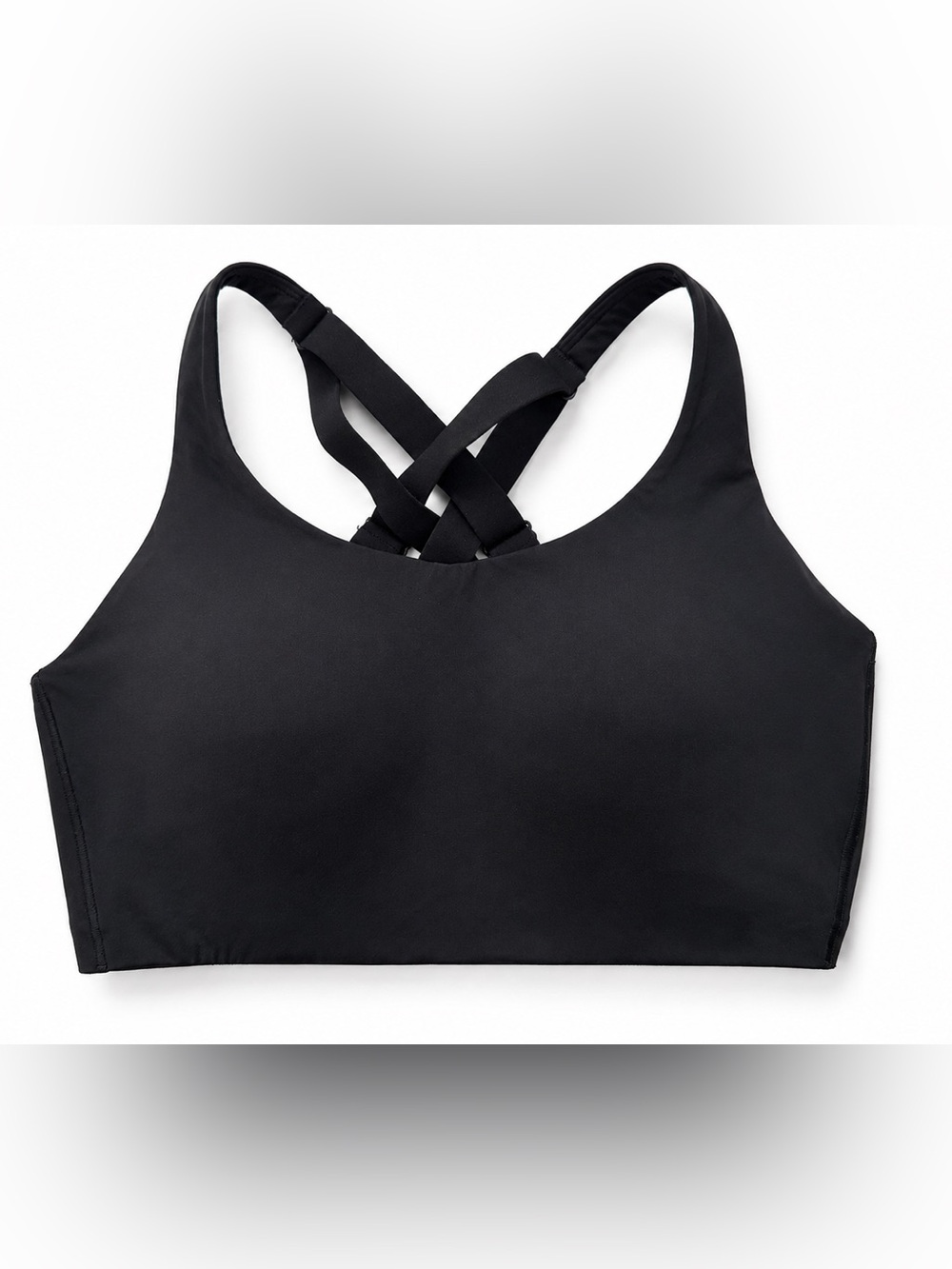 lululemon Energy High Support Black Crisscross Back Sports Bra - 38DD